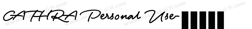 CATHRA Personal Use字体转换